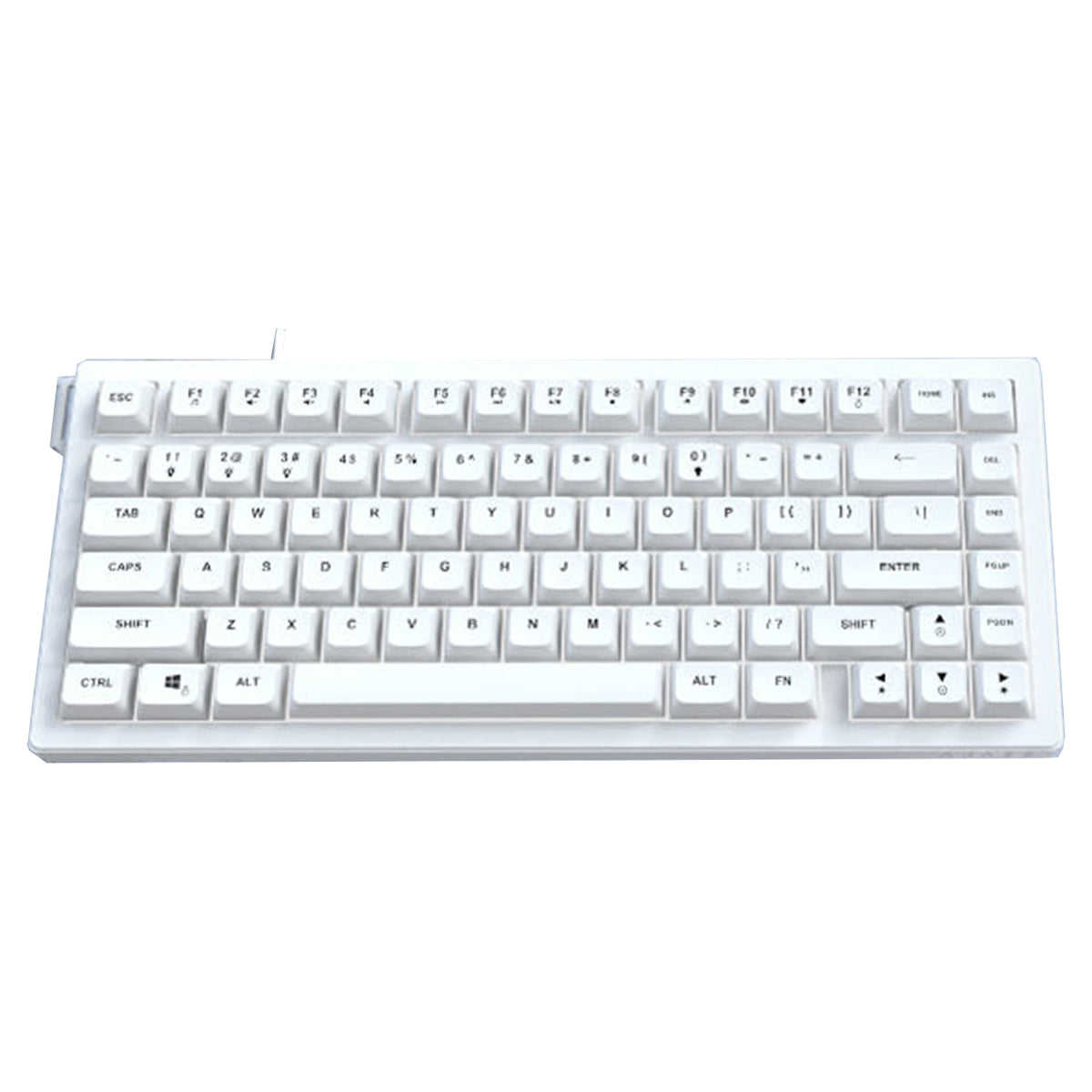 Ajazz AF82 White Light 82 Keys Wired Hot-Swappable Mechanical Keyboard (White)
