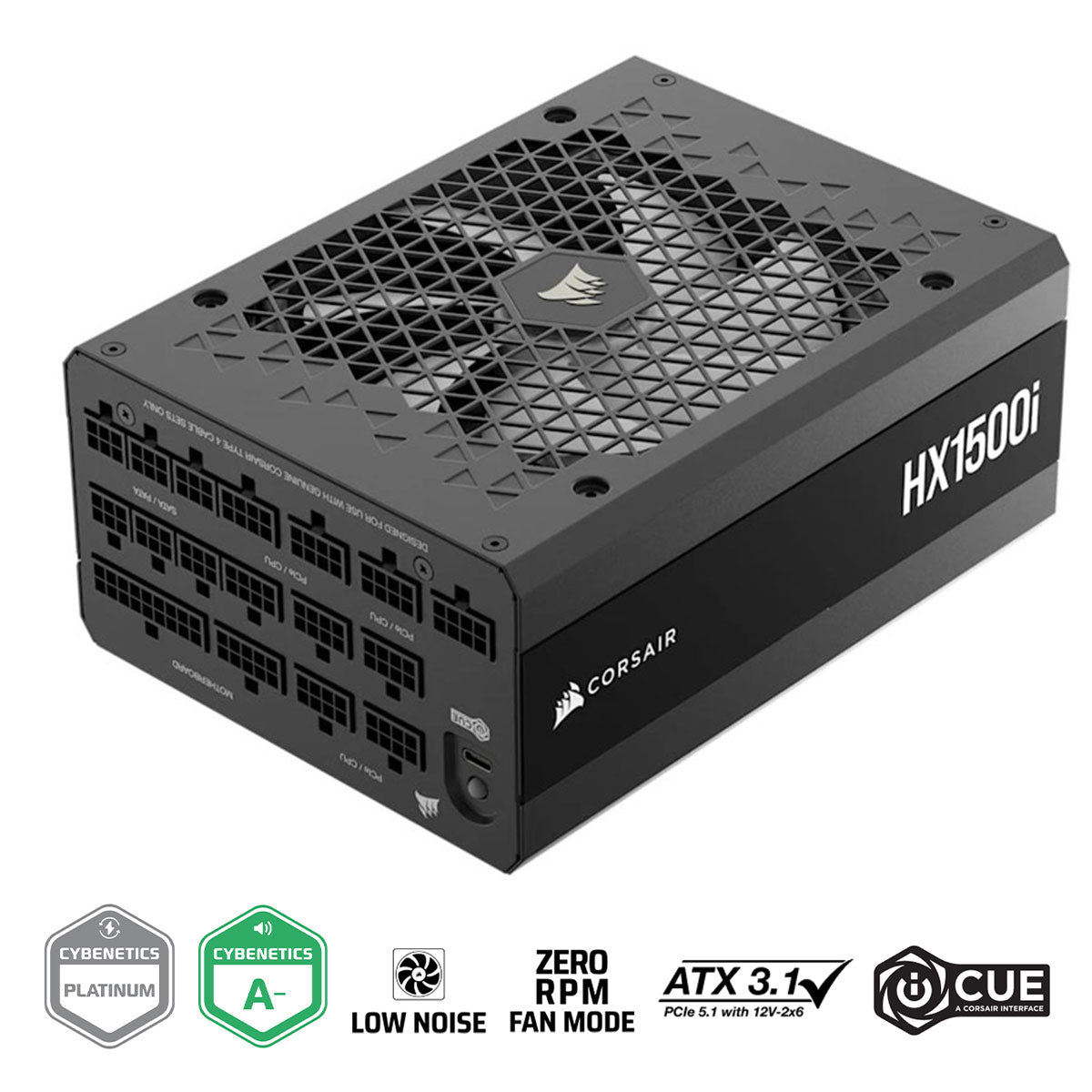 Corsair HXI Series HX1500i 1500W ATX Cybentics Platinum Ultra-Low Noise Fully Modular Power Supply (CP-9020309-NA)