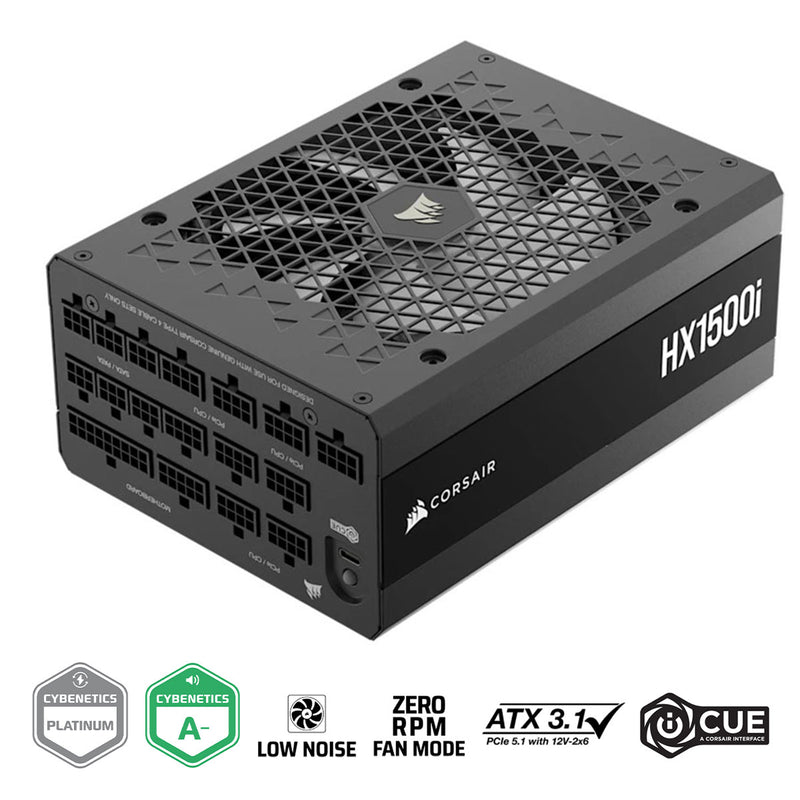 Corsair HXI Series HX1500i 1500W ATX Cybentics Platinum Ultra-Low Noise Fully Modular Power Supply (CP-9020309-NA)