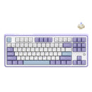 Ajazz AK870 RGB Tri-Mode 87-Keys TKL Gasket-mounted Hot Swappable Mechanical Keyboard (Purple/White/Blue) (Flying Fish Switch, Gift Switch)