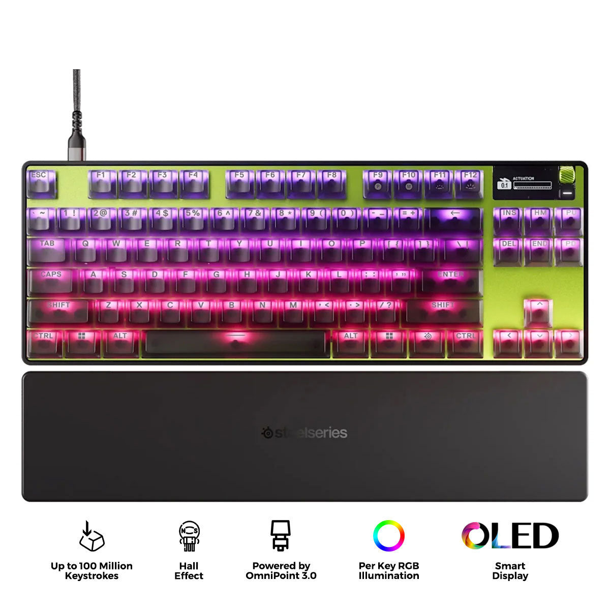 SteelSeries Apex Pro TKL Gen 3 Wired Gaming Keyboard (Omnipoint 3.0 Switches) (Cyber) (64980)