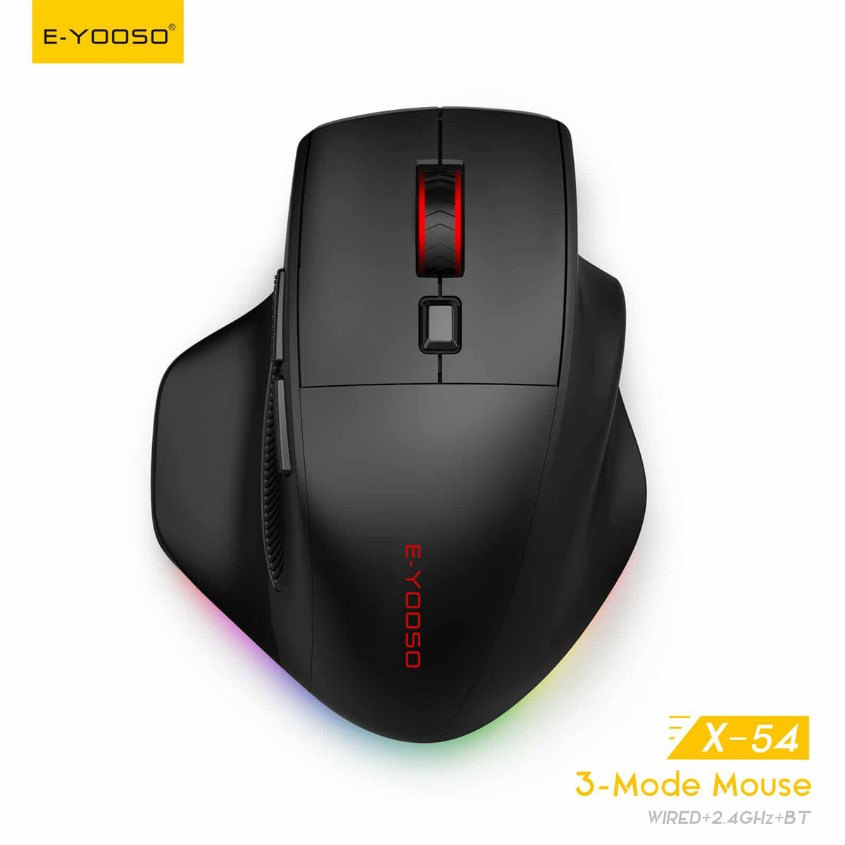 E-Yooso X-54 Tri-Mode Gaming Mouse (Black)