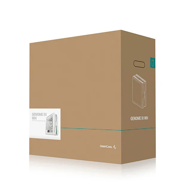 DeepCool Genome III Full-Tower Premium Case with Integrated Liquid Cooling (Black, White) (R-GENOME-BKALA3-G-3, R-GENOME-WHALA3-G-3)