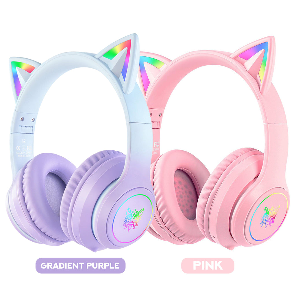 Onikuma B90 RGB Cat Ear Bluetooth Wireless Gaming Headset (Gradien