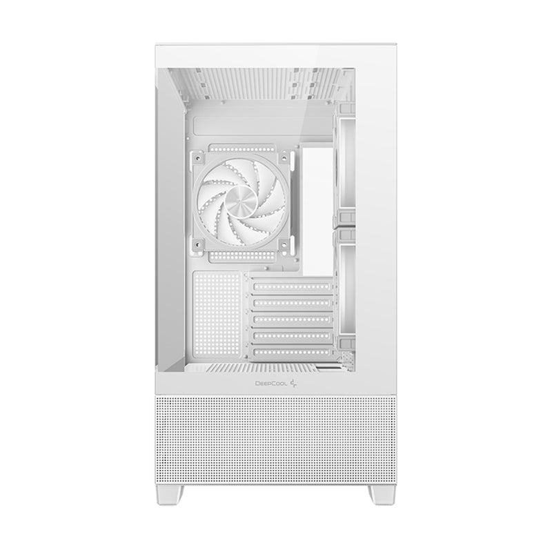 DeepCool CG380 3F Panoramic Dual Tempered Glass MATX Case (Black, White)