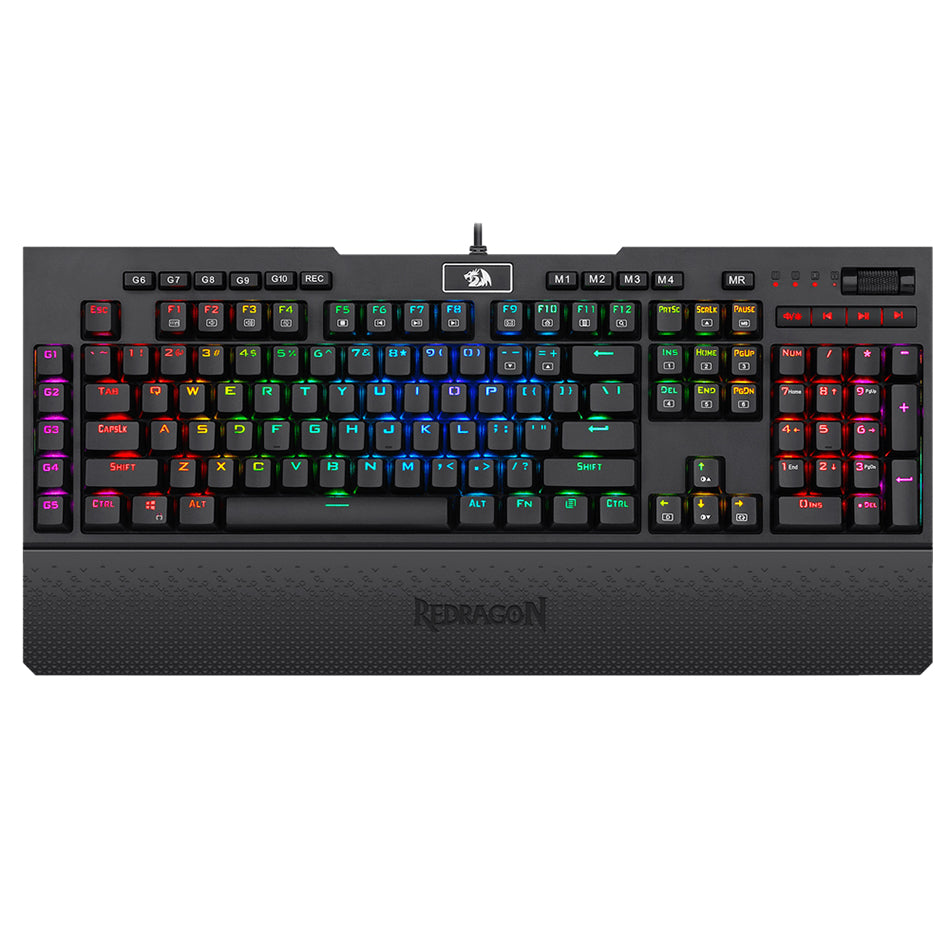 REDRAGON BRAHMA MECHANICAL KEYBOARD DUST PROOF (K586RGB) (BLUE SWITCH)
