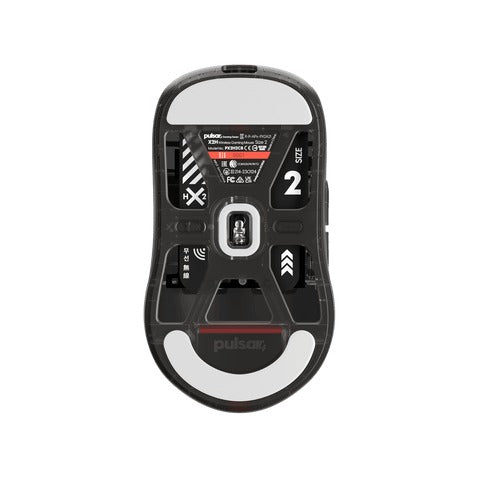 Pulsar X2H Medium Symmetrical Ultralight Wireless Gaming Mouse Clear Black Limited Ed. Size 2