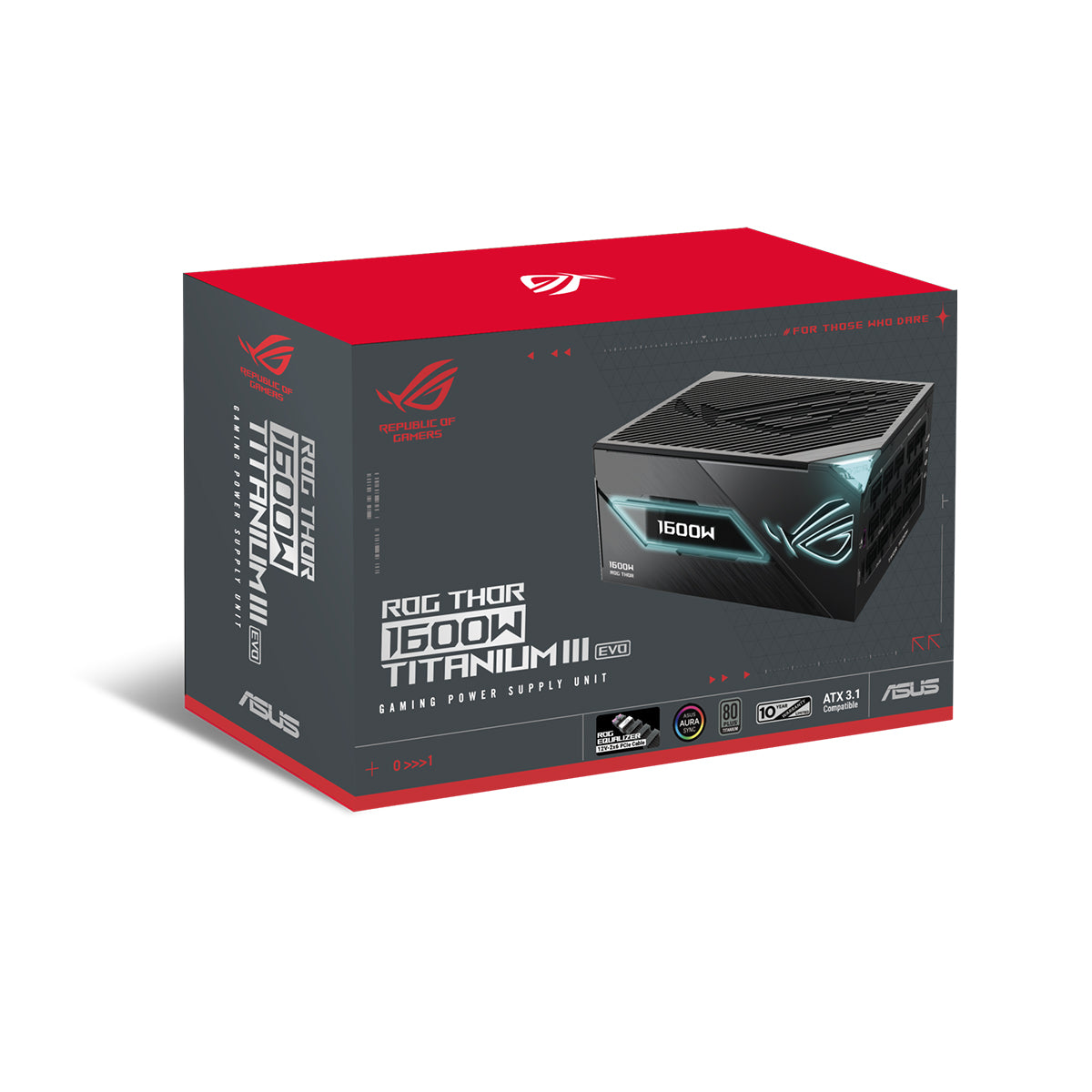 ASUS ROG THOR 1600W Titanium III EVO ATX 3.1 80+ Titanium Gaming Power Supply (ROG Equalizer)