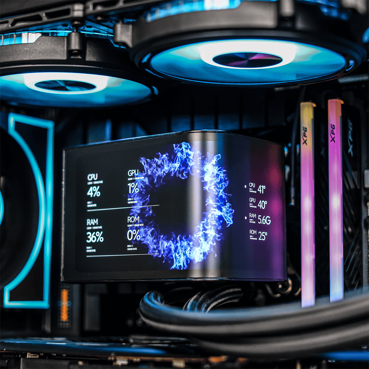 DarkFlash UV360 ARGB Curved Screen AIO 360mm Liquid CPU Cooler (Black)