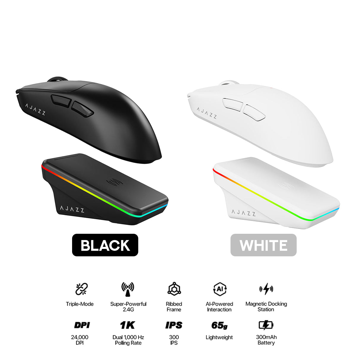 Nacodex x Ajazz AJ200P NL AI MC NearLink Tri-Mode Gaming Mouse | DataBlitz