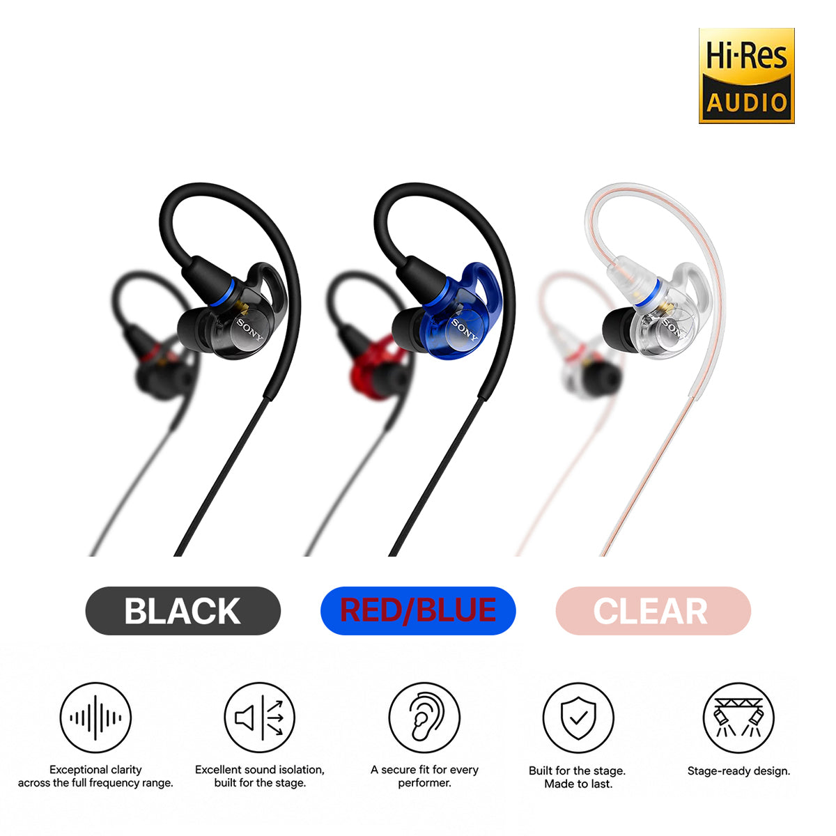 Sony IER-M500 Wired In-ear Monitor Headphones for Professionals