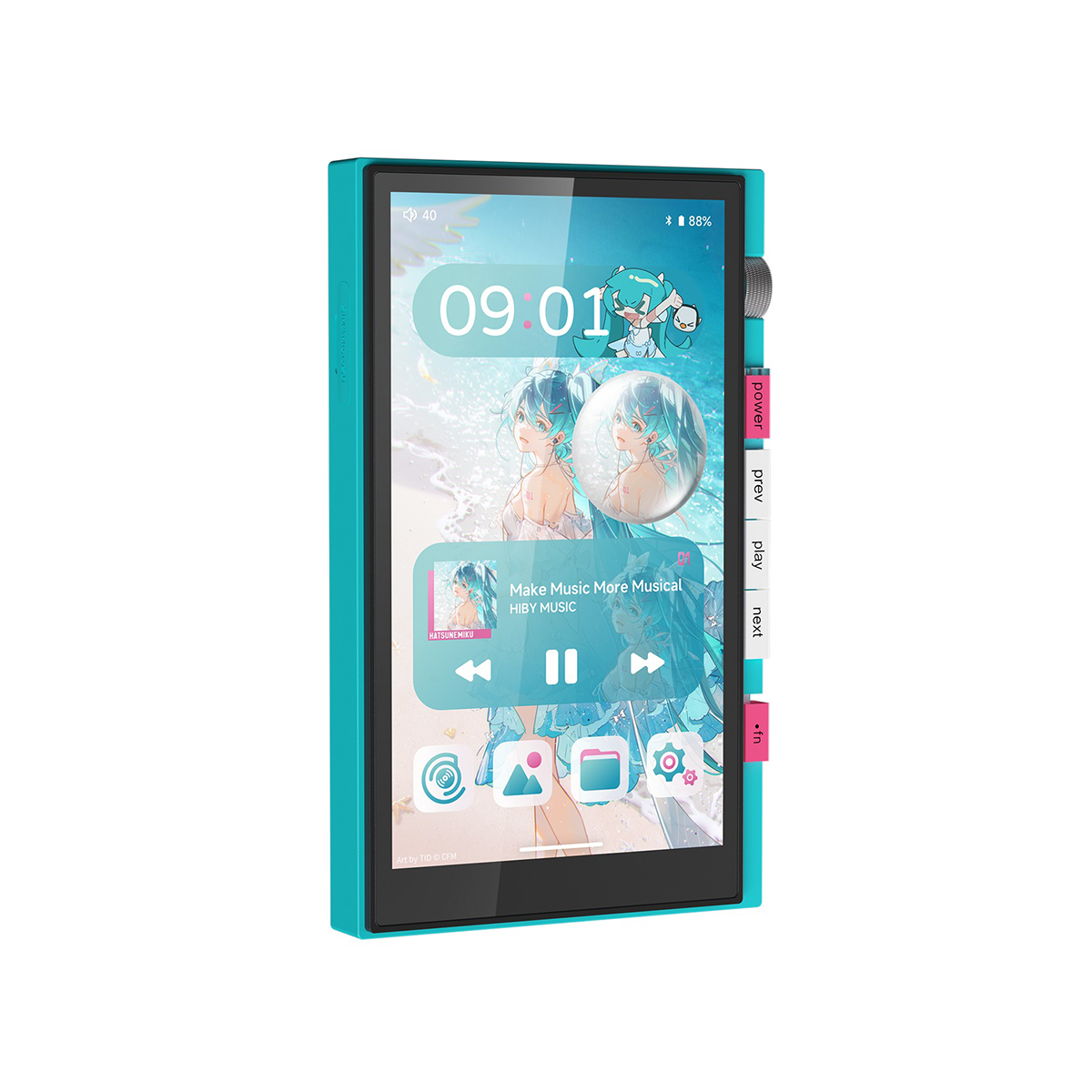 HiBy Digital X Hatsune Miku M500 Wi-Fi Digital Audio Player (Cyan)