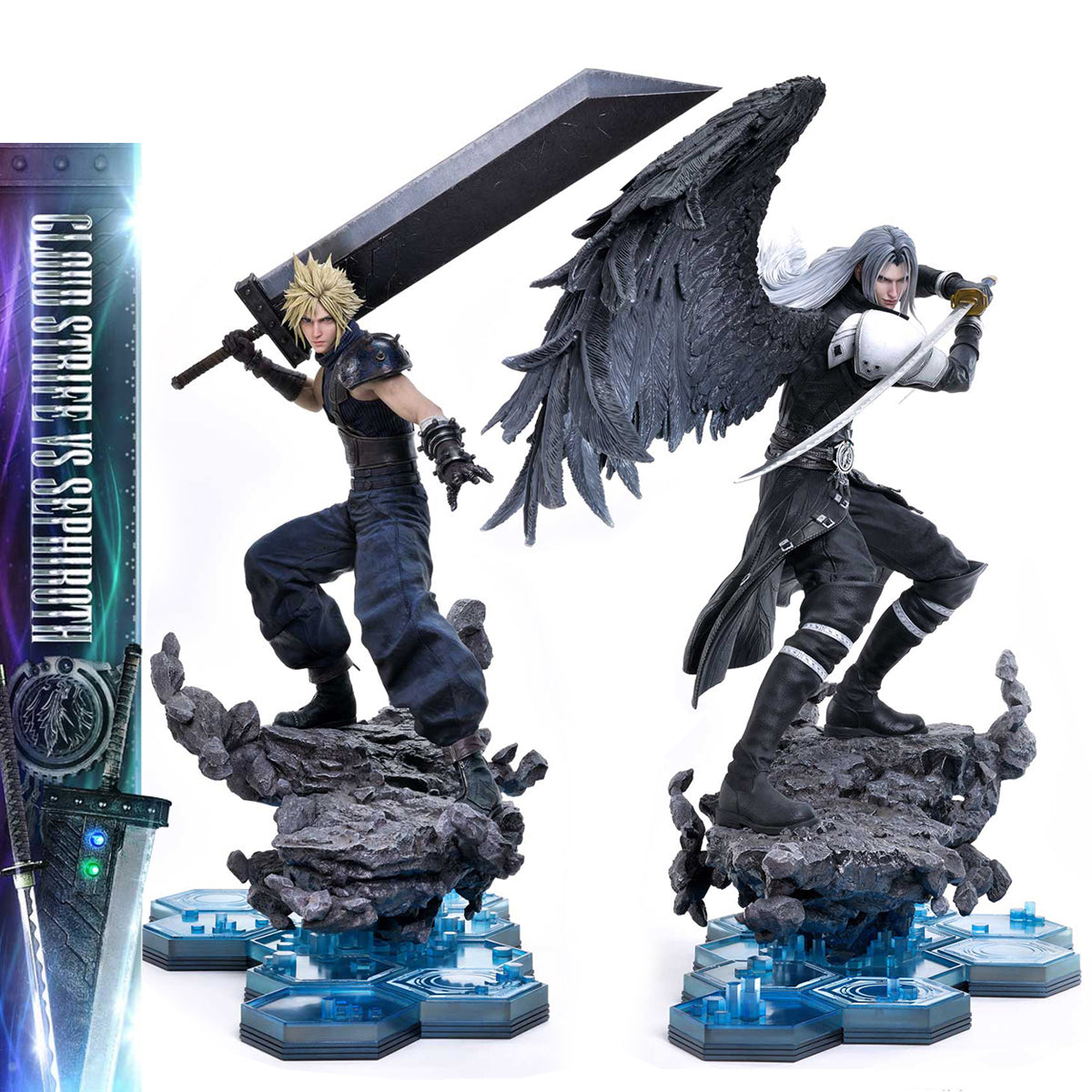 Square Enix Masterline Final Fantasy VII Rebirth 1/4 Scale - Cloud Strife vs Sephiroth