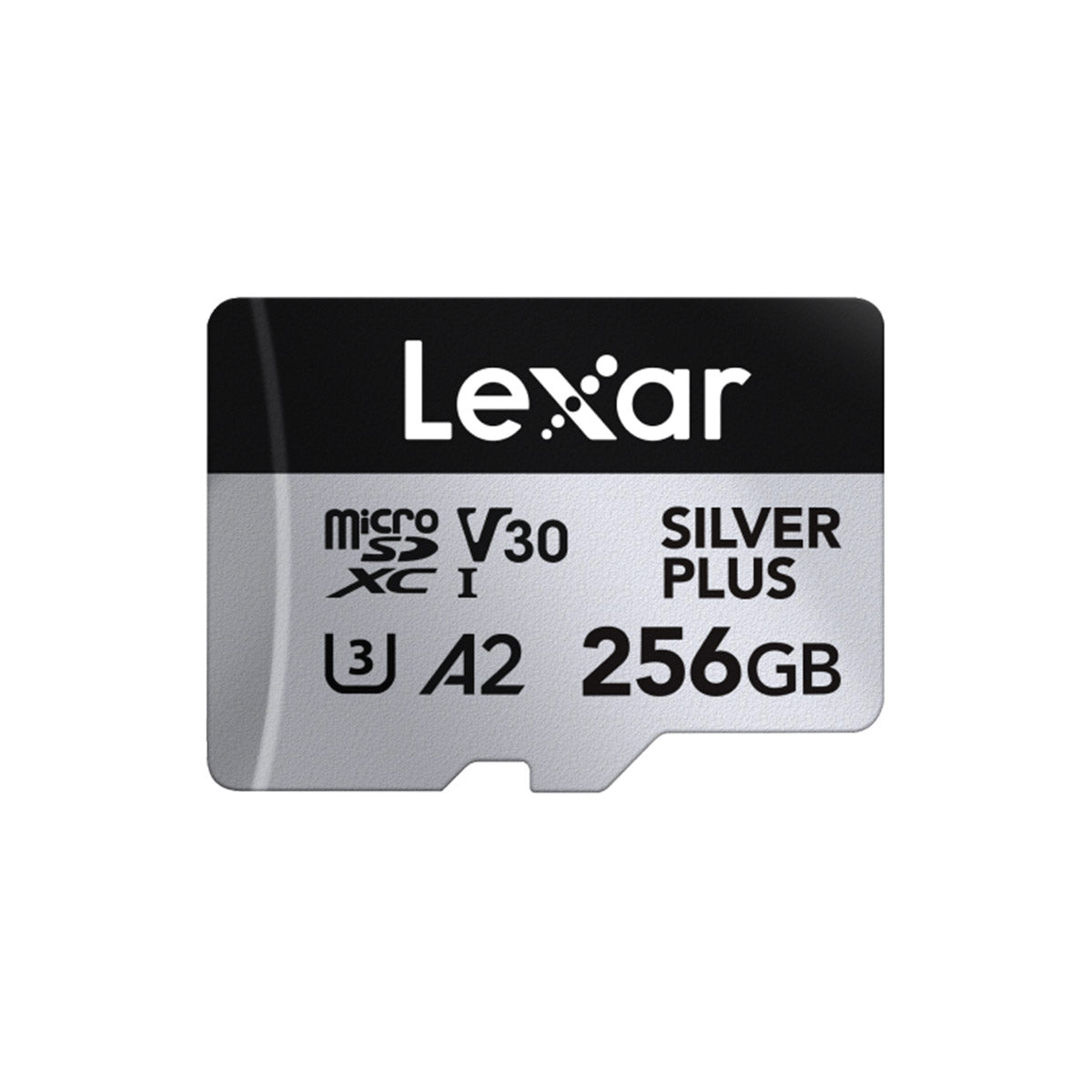 Lexar Professional Silver Plus microSDXC UHS-I C10 U3 V30 A2 205MB/s Read Memory Card