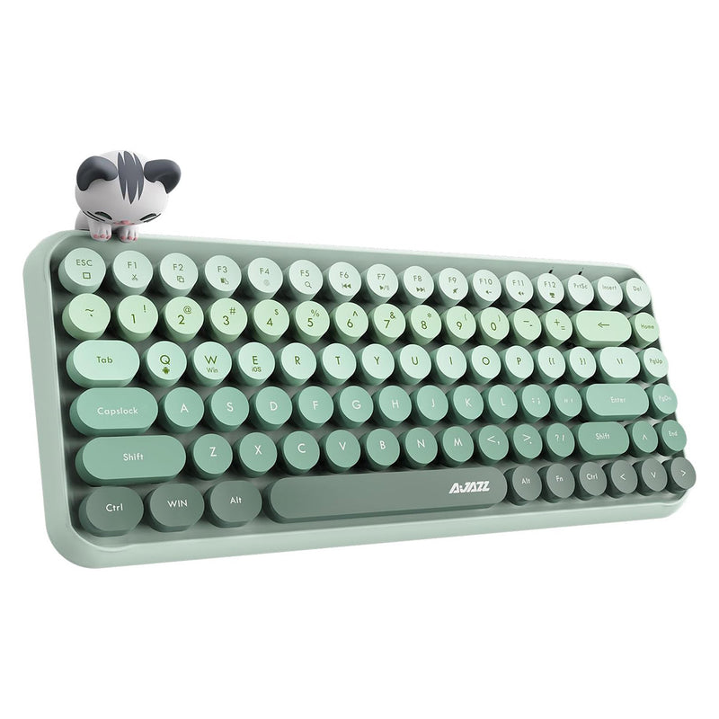Ajazz 308I 84-Keys Bluetooth Wireless Membrane Keyboard (Milk Green)
