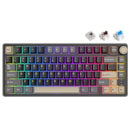 Royal Kludge R75 QMK Single-Mode RGB 81 Keys Hot-Swappable Mechanical Keyboard Phantom (Blue Switch, K Silver Switch)