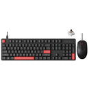 Keychron Lemokey X2 QMK Red Backlight Full Size Wired Mechanical Gaming Keyboard With M55 Mouse Combo (Brown Switch, Red Switch) (X2-C3, X2-C1)