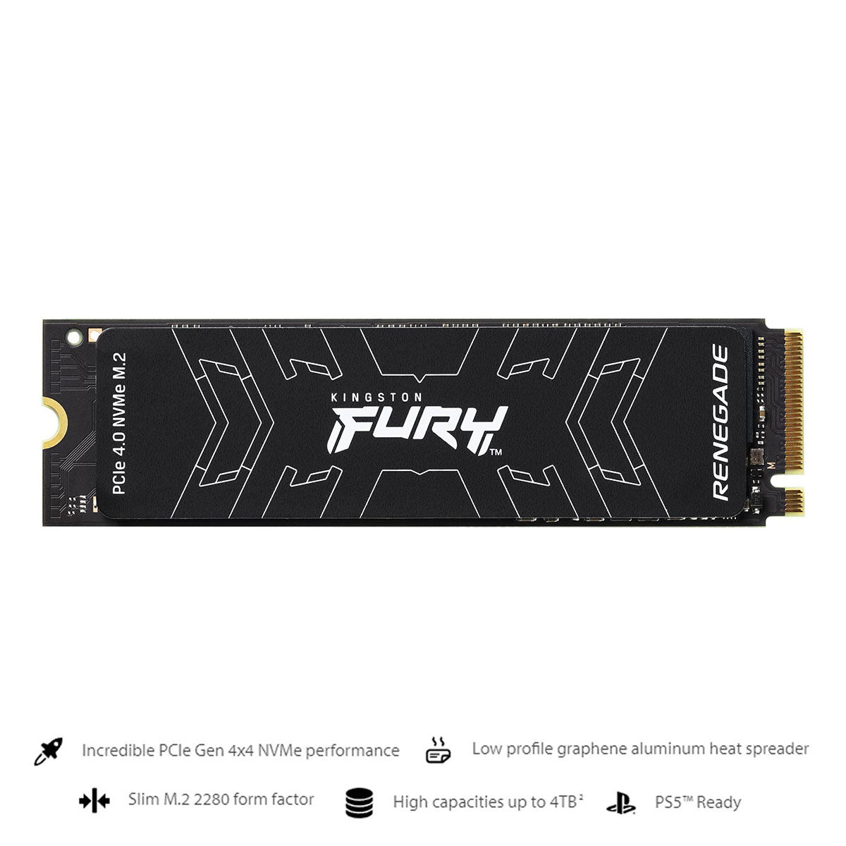Kingston Fury Renegade 2TB PCIE 4.0 NVME M.2 Internal Gaming SSD (SFYRD/2000G)