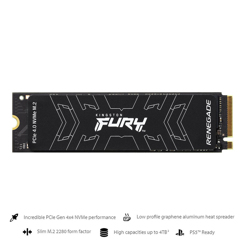 Kingston Fury Renegade 2TB PCIE 4.0 NVME M.2 Internal Gaming SSD (SFYRD/2000G)