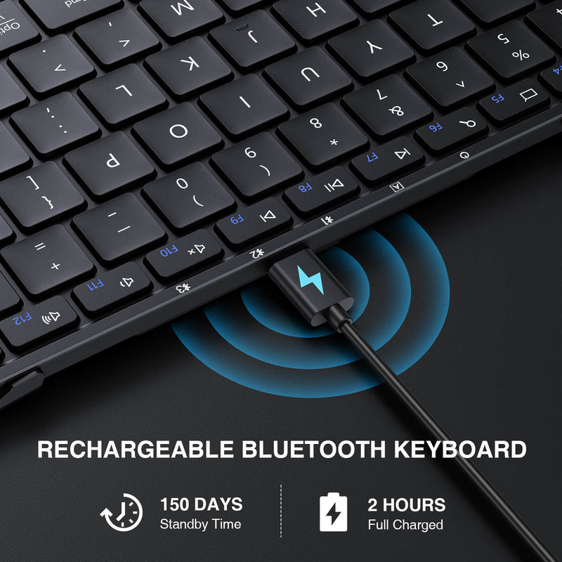 ProtoArc XK01 Foldable Full-Size Bluetooth Keyboard (Black) (CP011803)