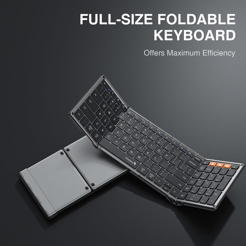 ProtoArc XK01 Foldable Full-Size Bluetooth Keyboard (Space Grey)