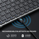 ProtoArc XK01 Foldable Full-Size Bluetooth Keyboard (Space Grey)
