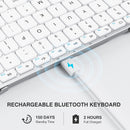 ProtoArc XK01 Foldable Full-Size Bluetooth Keyboard (White) (CP012684)