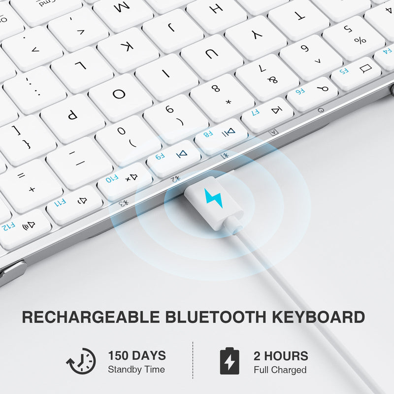 ProtoArc XK01 Foldable Full-Size Bluetooth Keyboard (White) (CP012684)