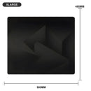 GLSSWRKS Polarity Series Glass Mousepad (Large, XLarge) (Black)
