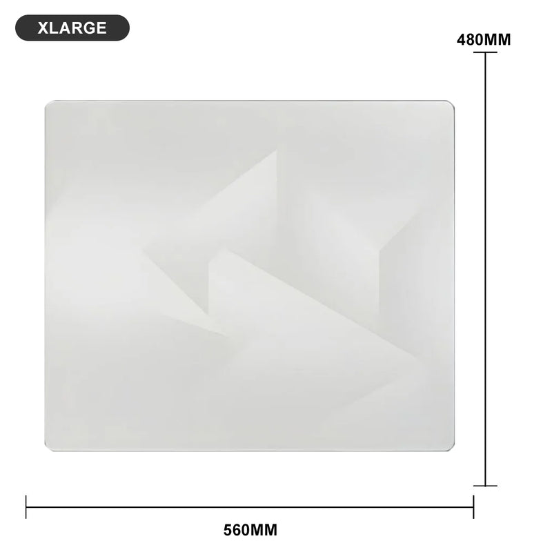 GLSSWRKS Polarity Series Glass Mousepad (Large, XLarge) (White)