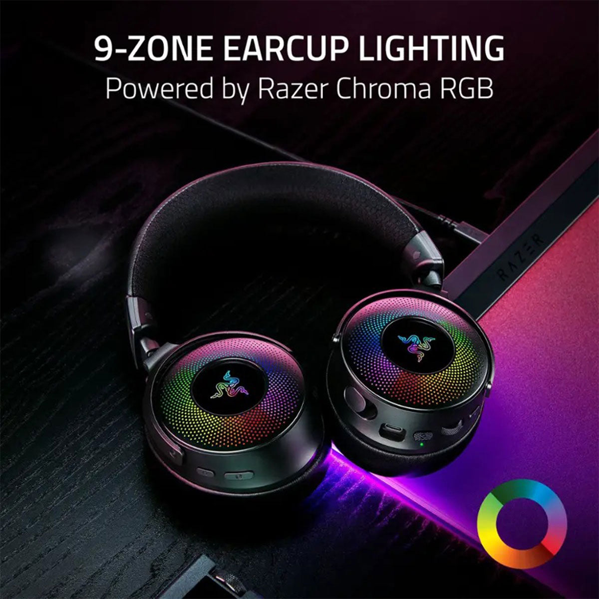 Razer Kraken V4 Pro Wireless Gaming Headset with OLED Control Hub (PC/Mac/Playstation/Nintendo Switch/Steam Deck/Smartphone)