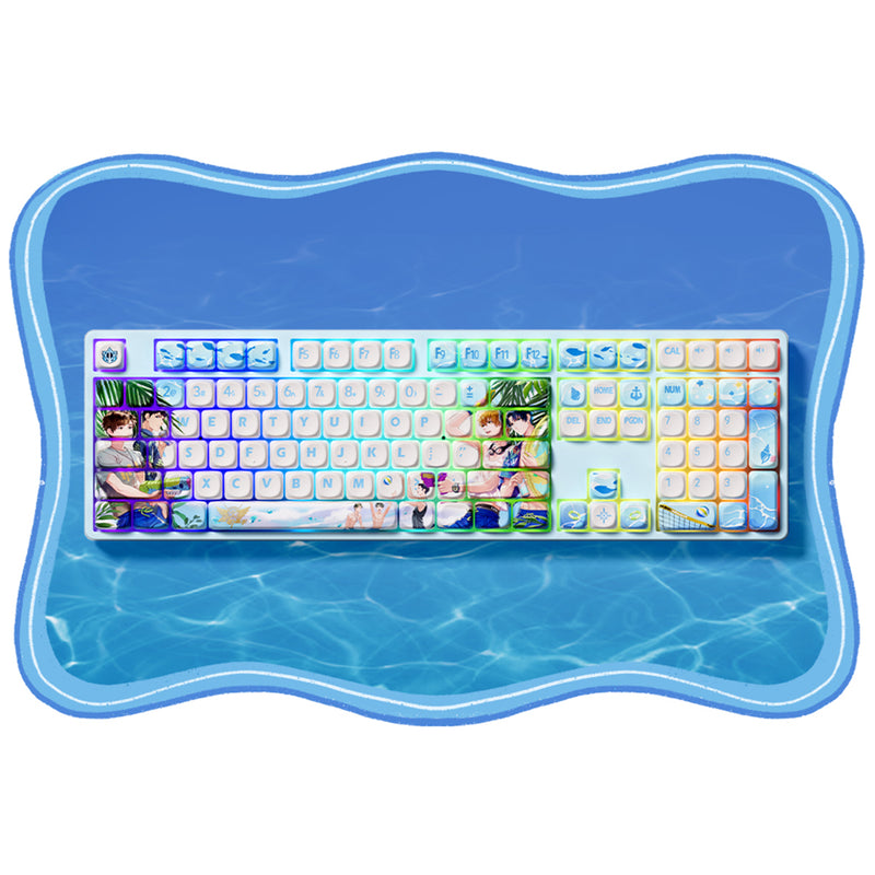 Akko Team Blue Rain 5108B Plus Multi-Mode RGB Hot-Swappable Mechanical Keyboard (Akko V3 Piano Pro Switch)