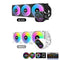 DarkFlash Explore DO 360 AIO 360mm Liquid CPU Cooler with Digital Screen Temperature (Black, White)
