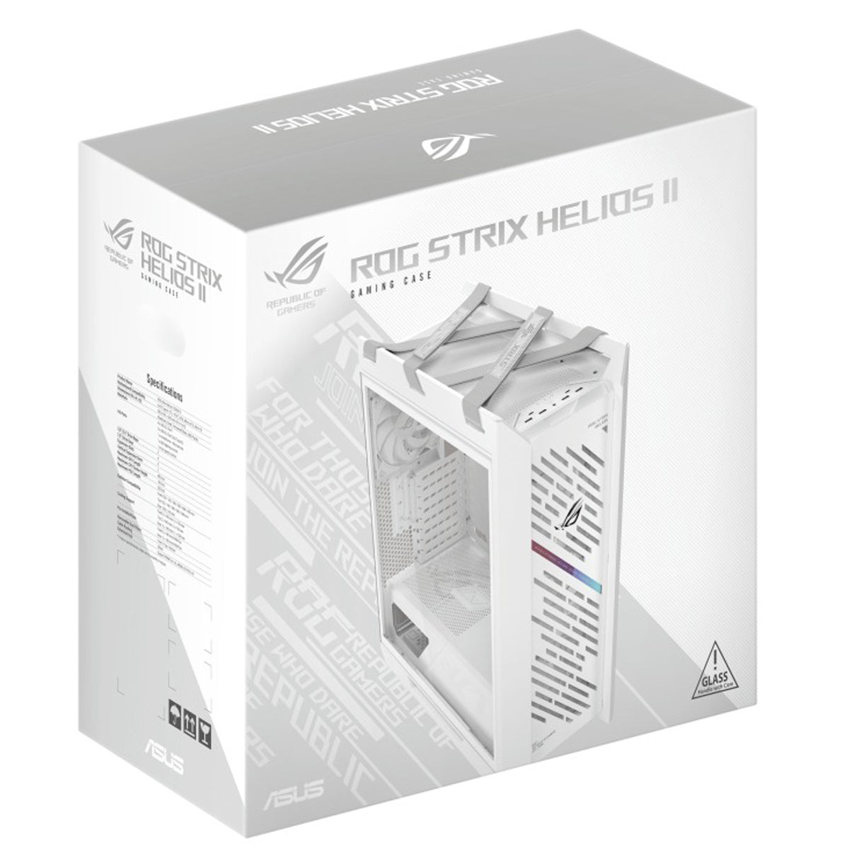 Asus ROG Strix Helios II GX601S EATX Mid-Tower PC Gaming Case with Dual Tempered Glass Side Panels 