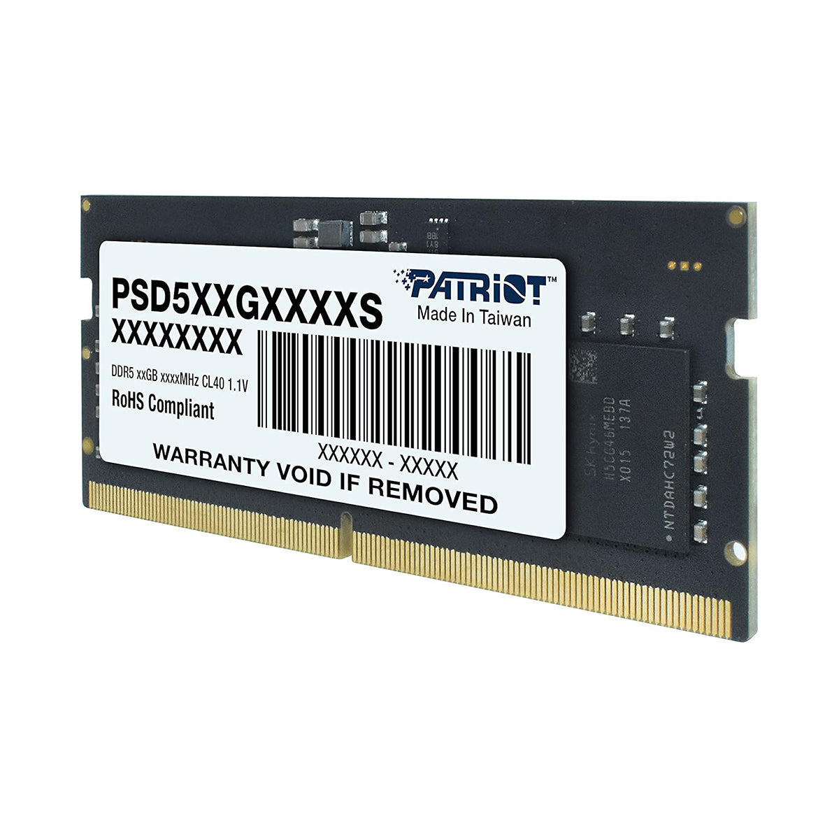 Patriot Signature Line 16GB (1x16GB) DDR5 5600MT/s CL46 SODIMM Memory (PSD516G560081S)