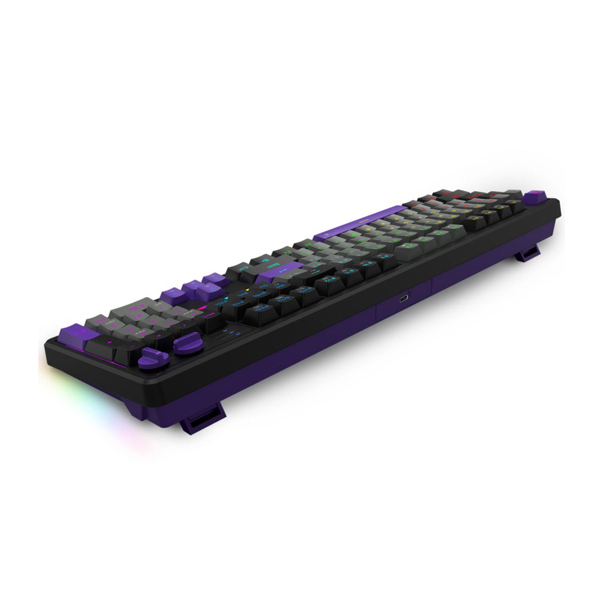 E-Yooso Z-104 Rainbow Light Wired Mechanical Keyboard Grey/Black/Purple (Silverwood Switch)