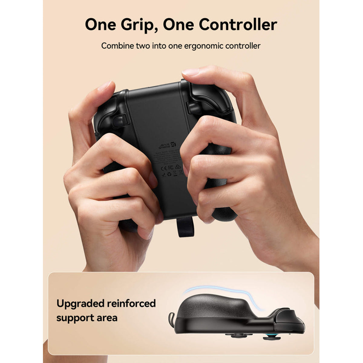 Jsaux Joy-Con All Arounder GripCase with Travel Cover for Switch 2 (Black) (GP0508)
