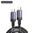 Ugreen USB-C to USB-C 5A/240W Max PD Fast Charging Braided Cable - (Space Gray)