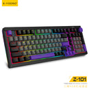 E-Yooso Z-101 RGB 101 Keys Tri-Mode Hot-Swappable Mechanical Keyboard Grey/Black/Purple