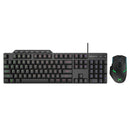 Delux K9800U 104-Keys Wired Gaming Keyboard + Delux M588BU Wired Gaming Mouse Combo (Black)