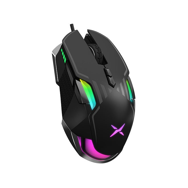 Delux M628 7-Buttons PMW3389 RGB Wired Ambidextrous Gaming Mouse (Black)