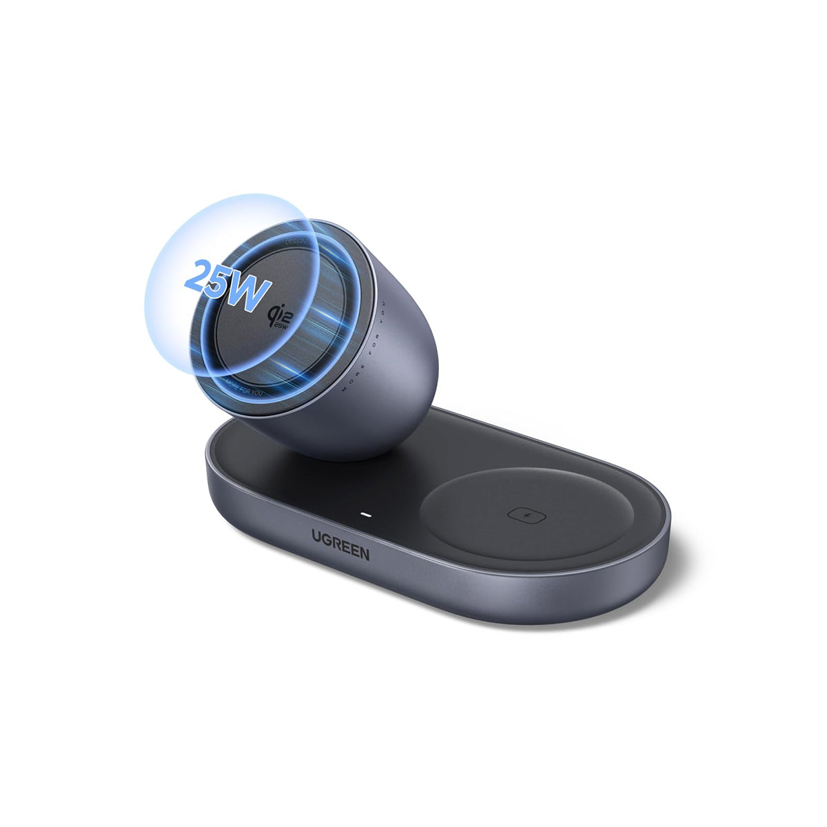 Ugreen Zapic Series 2-in-1 Magnetic Wireless Charger (Gray) (W751/85400)