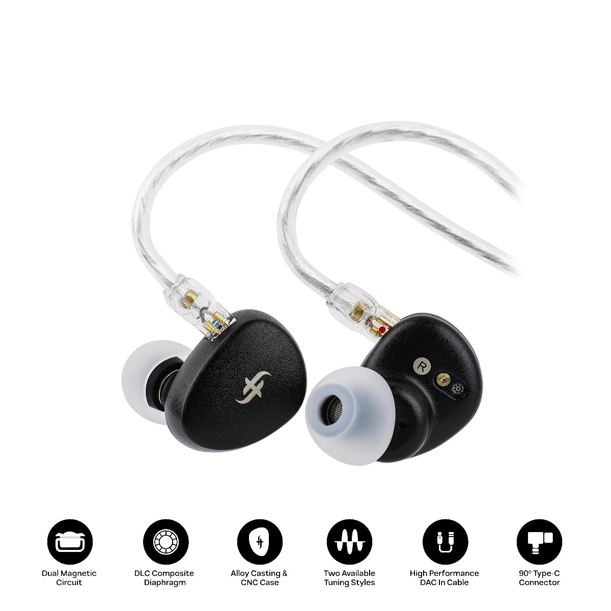 SIMGOT EA500 DSP Dual-Magnetic Dual-Chamber DLC 10mm Dynamic Driver In-Ear Monitor