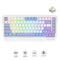 Redragon K673WBP RGB Ucal Max 81-Key 75% Gasket-Mounted Hot-Swappable Wireless Mechanical Keyboard with Knob (Mint Mambo Switch) (Moonrise Violet)