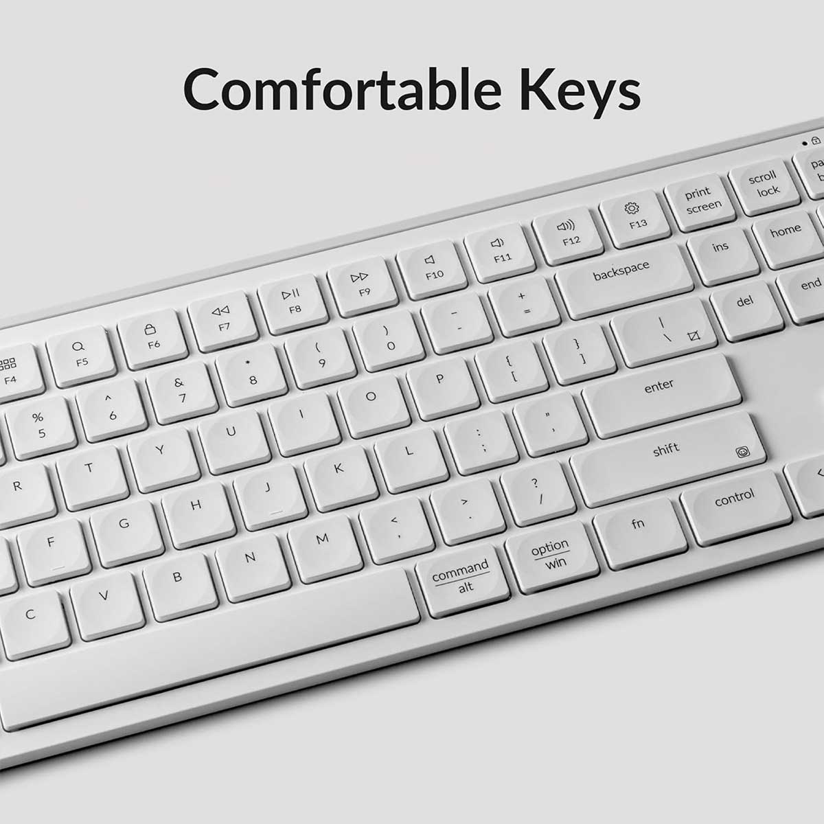 Keychron B6 Pro Ultra-Slim Wireless Keyboard (Ivory White) (B6P-K8)
