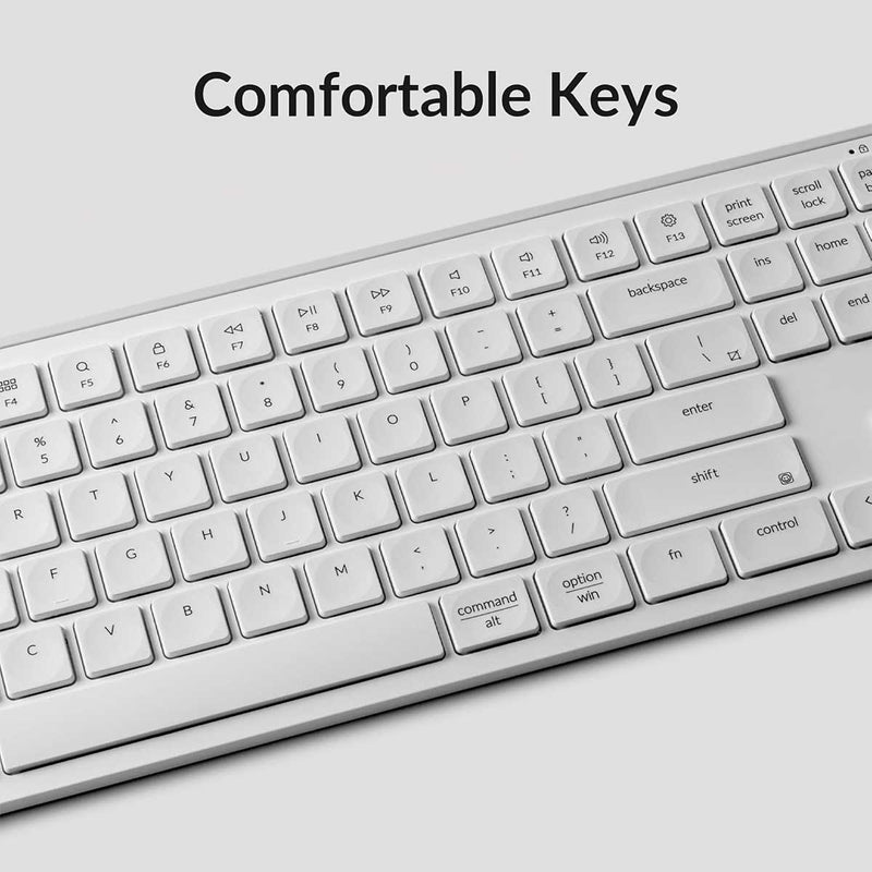 Keychron B6 Pro Ultra-Slim Wireless Keyboard (Ivory White) (B6P-K8)