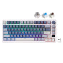 Royal Kludge RK-M75 Tri-Mode RGB 81 Keys Hot-Swappable Mechanical Keyboard Ocean Blue (Blue Switch, Brown Switch, K Silver Switch))