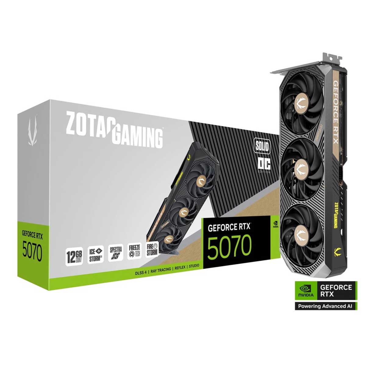 Zotac Gaming GeForce RTX 5070 Solid OC 12GB GDDR7 Graphics Card (ZT-B50700J-10P)