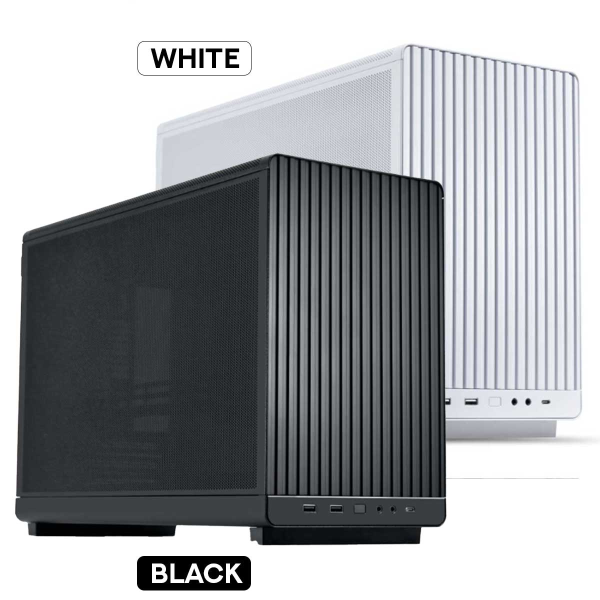 Lian Li A3-mATX-WDG Wooden Panel/Side Glass 26.3L Micro Form Factor PC Case (Black, White)