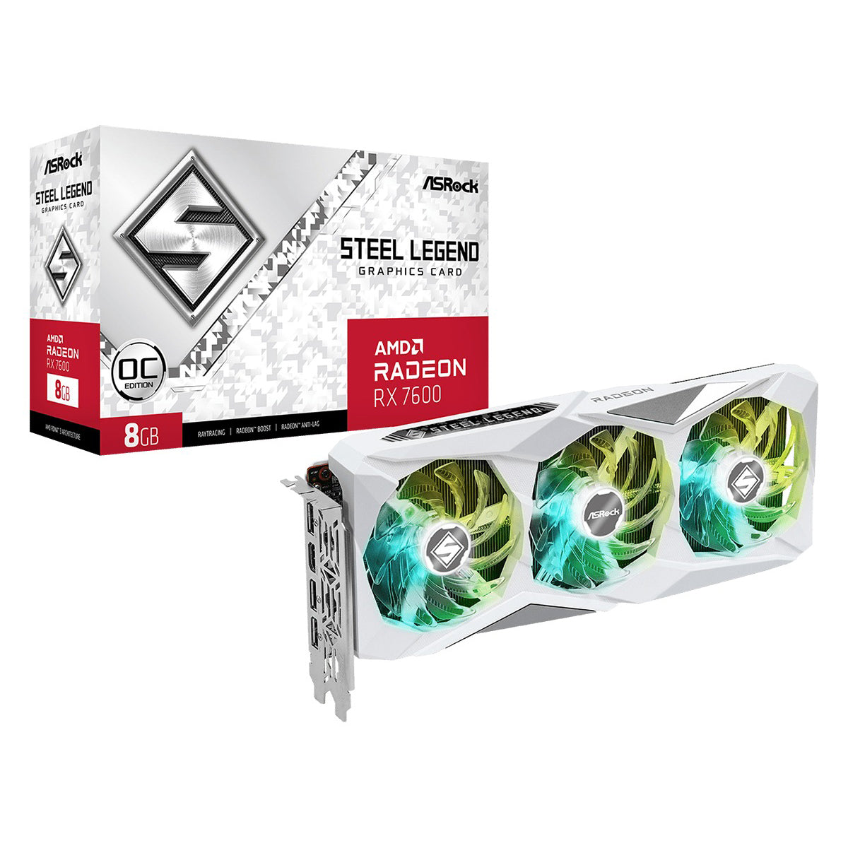 ASRock AMD Radeon RX 7600 Steel Legend 8GB OC GDDR6 Graphics Card